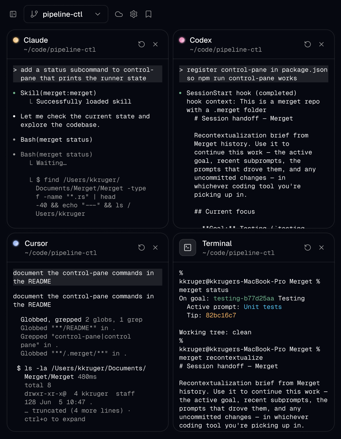 Latest commit chat view explaining what changed in the codebase.